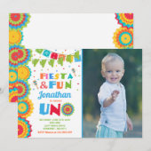 Fiesta Birthday Invitation Fiesta Fun Turning Uno Kaart (Voorkant / Achterkant)