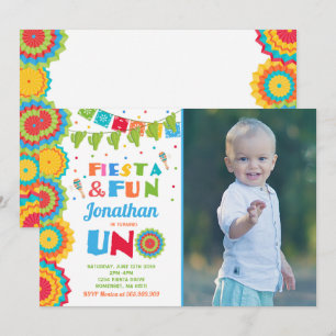 Fiesta Birthday Invitation Fiesta Fun Turning Uno Kaart