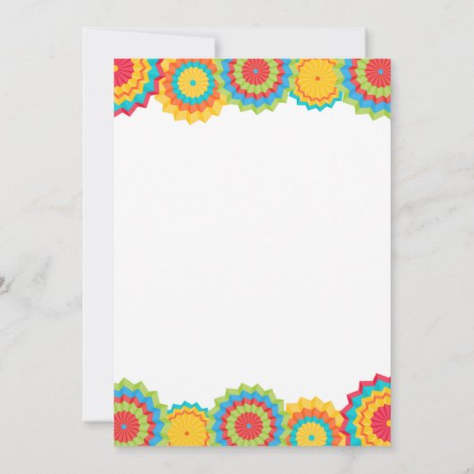 Fiesta Birthday Invitation Fiesta Fun Turning Uno Kaart (Achterkant)