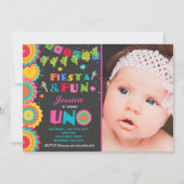 Fiesta Birthday Invitation Fiesta Fun Turning Uno Kaart (Voorkant)