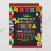 Fiesta Birthday Invitation for Pinata Kaart (Voorkant / Achterkant)