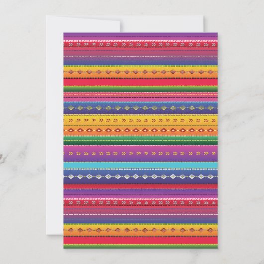 Fiesta Birthday Invitation, Mexicaanse Fiesta Part Kaart (Achterkant)