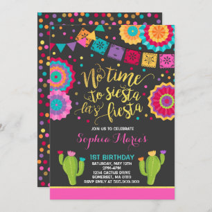 Fiesta Birthday Invitation Mexican Birthday Fiesta Kaart