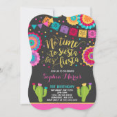 Fiesta Birthday Invitation Mexican Birthday Fiesta Kaart (Voorkant)
