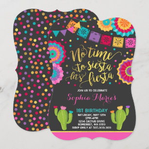 Fiesta Birthday Invitation Mexican Birthday Fiesta Kaart