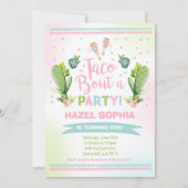 Fiesta Birthday Invitation Taco Bout A Party Kaart (Voorkant)