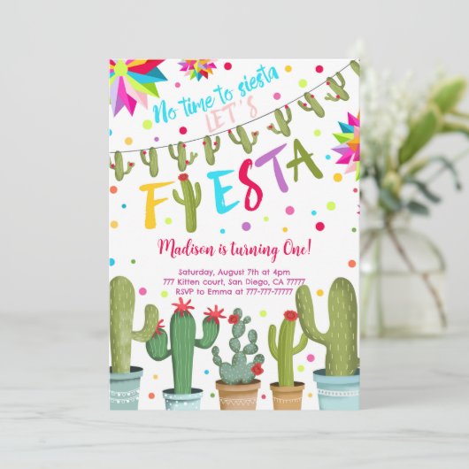 Fiesta Birthday Kaart (Staand voorkant)