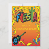 Fiesta Birthday of Party Invitation Kaart (Achterkant)