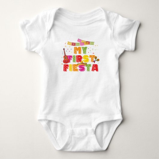 Fiesta Birthday One-Piece Bodysuit (Voorkant)