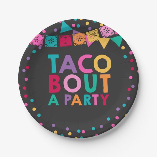 Fiesta Birthday Paper Bord 7-inch Taco Bout A Part (Voorkant)