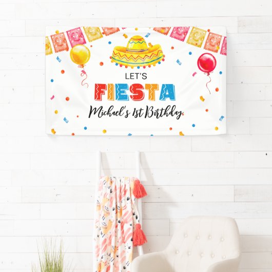FIESTA Birthday Party banner backdrop (Insitu)