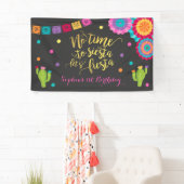 Fiesta Birthday Party Banner: geen tijd voor Siest Spandoek (Insitu)