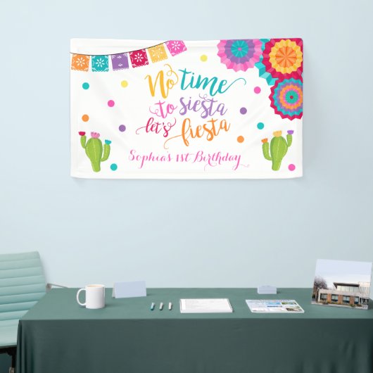 Fiesta Birthday Party Banner: geen tijd voor Siest Spandoek (Beurs)