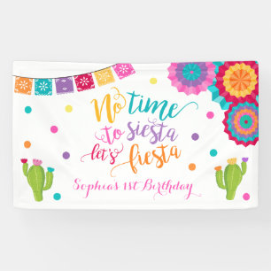 Fiesta Birthday Party Banner: geen tijd voor Siest Spandoek