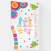 Fiesta Birthday Party Banner: geen tijd voor Siest Spandoek (Verticaal)