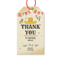 Fiesta Birthday Party Gift Labels