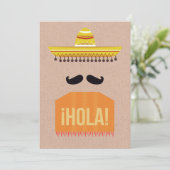 Fiesta Birthday Party Invitation Kaart (Staand voorkant)