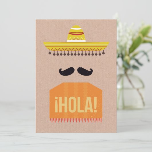 Fiesta Birthday Party Invitation Kaart (Staand voorkant)