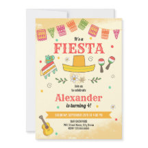 Fiesta Birthday Party Invitation