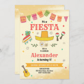 Fiesta Birthday Party Invitation Kaart (Voorkant / Achterkant)