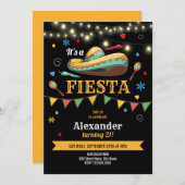 Fiesta Birthday Party Invitation Kaart (Voorkant / Achterkant)