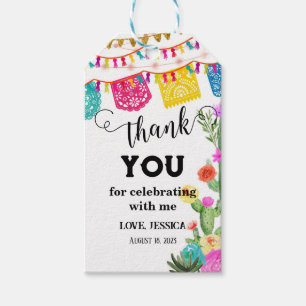 Fiesta Birthday Party Invitation Mexicaans thema Cadeaulabel