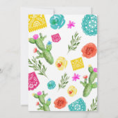 Fiesta Birthday Party Invitation Mexicaans thema Kaart (Achterkant)