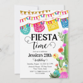 Fiesta Birthday Party Invitation Mexicaans thema Kaart