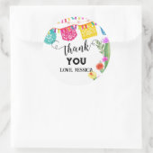 Fiesta Birthday Party Invitation Mexicaans thema Ronde Sticker (Tas)