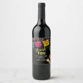 Fiesta Birthday Party Invitation Mexicaans thema Wijn Etiket (Voorkant)