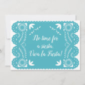 Fiesta Birthday Party Invitation Papel Picado Kaart (Achterkant)