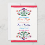 Fiesta Birthday Party Mexicaanse uitnodiging (Voorkant)
