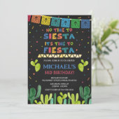 Fiesta Birthday Uitnodiging (Staand voorkant)