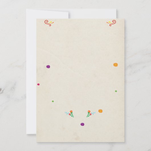 Fiesta Birthday Uitnodiging (Achterkant)