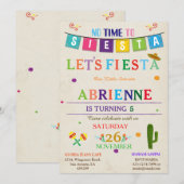 Fiesta Birthday Uitnodiging (Voorkant / Achterkant)
