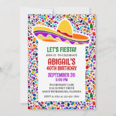 Fiesta Birthday Uitnodiging (Voorkant)