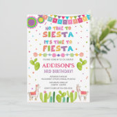 Fiesta Birthday Uitnodiging (Staand voorkant)