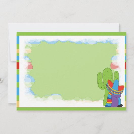 Fiesta Birthday Uitnodiging (Achterkant)