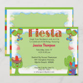 Fiesta Birthday Uitnodiging (Voorkant / Achterkant)