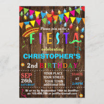 Fiesta Birthday Uitnodiging