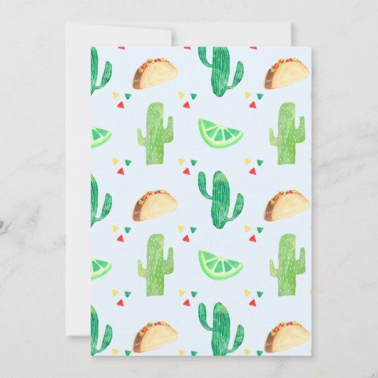 Fiesta Birthday Uitnodiging | Fiesta-partij (Achterkant)