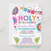 Fiesta Birthday Uitnodiging Heilige Guacamole Part (Voorkant)
