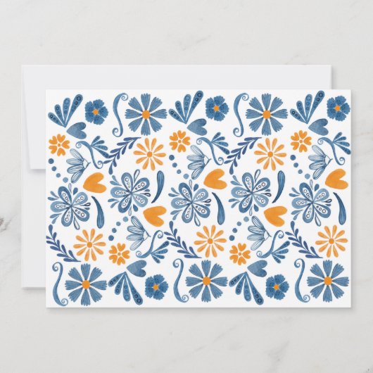 Fiesta Birthday Uitnodiging met foto (Achterkant)