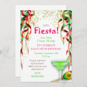 Fiesta Birthday Uitnodiging Mexicaanse Confetti Fi (Voorkant / Achterkant)