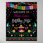 Fiesta Birthday Welcome Poster Cinco de Mayo (Voorkant)