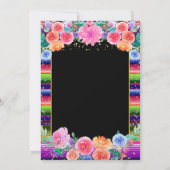 Fiesta Black Afstuderen Invitation Party Mexicaans Kaart (Achterkant)