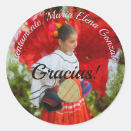 Fiesta Bloem Gracias 2555 Ronde Sticker