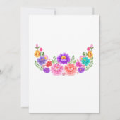 Fiesta Bloemen Baby shower Uitnodiging (Achterkant)