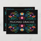 Fiesta Bloemen Verjaardag Douche Trouwen Bedankkaart (Voorkant / Achterkant)