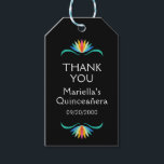 Fiesta Bloemen Verjaardag Douche Trouwen Dank u Cadeaulabel<br><div class="desc">Mariachi, margarita's en herinneringen! Vuur de fiesta op met dit Mexicaanse folk art fiesta ontwerp. De kleurrijke tekst en het kunstwerk (met de hand getekend door Lively Scribe zelf) geven dit ontwerp een grillige maar elegante sfeer. Perfect voor de latinx in je leven. Of een feestje in de buurt van...</div>